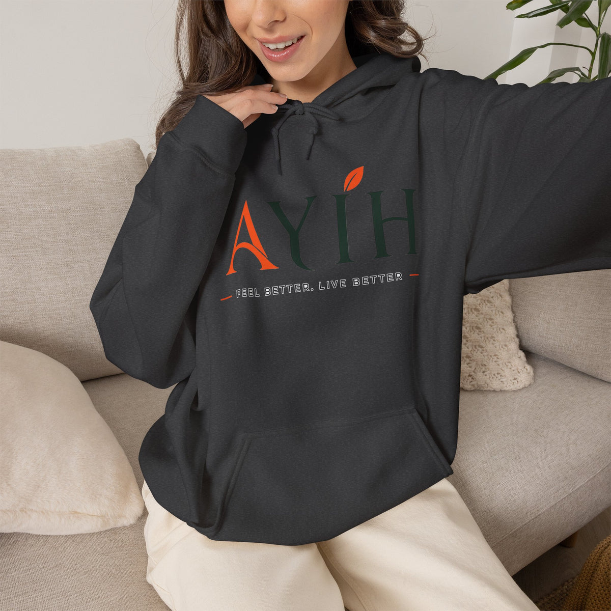 Adult AYIH Logo Hoodie — Feel Better, Live Better Branded Pullover