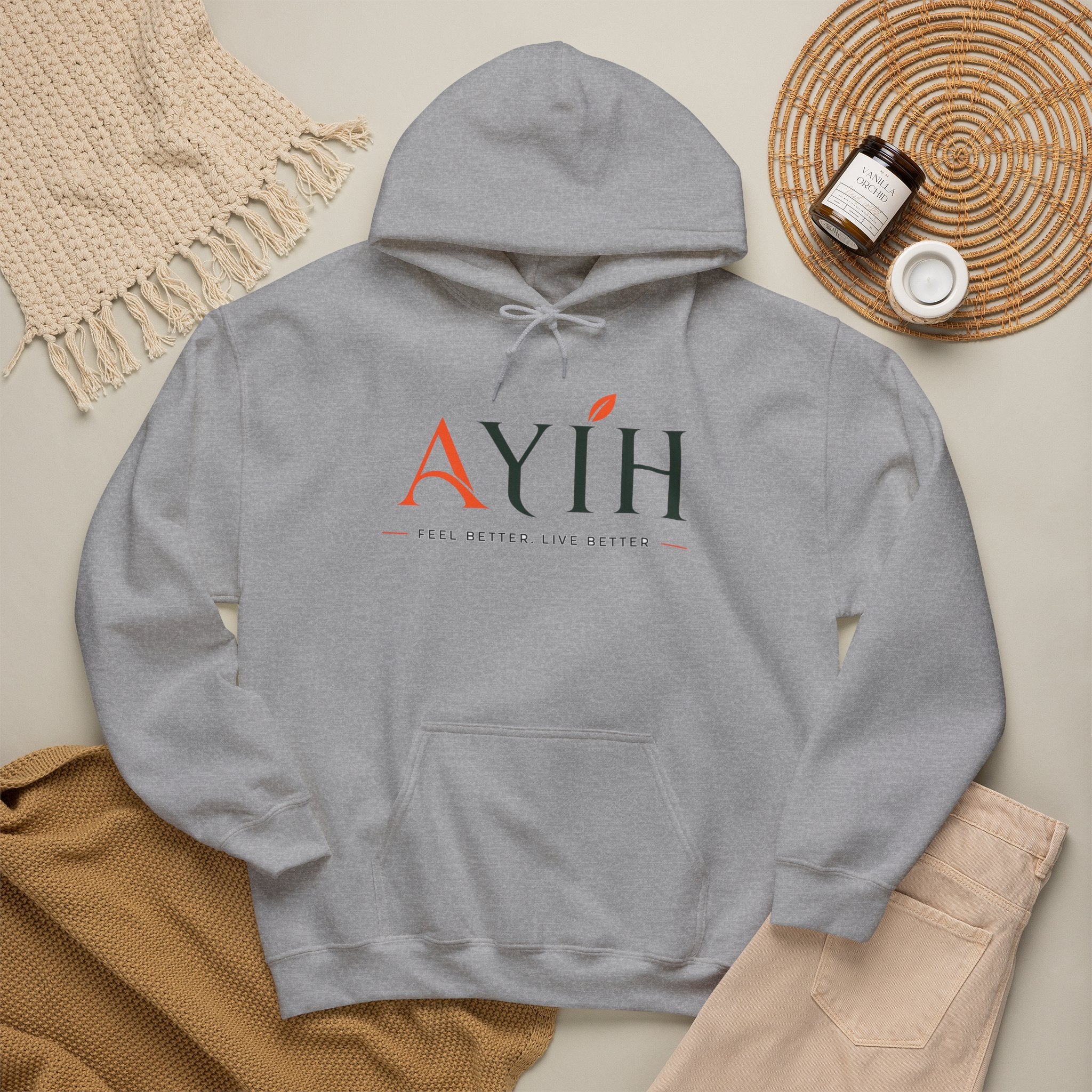 AYIH Logo Hoodie — Feel Better, Live Better Branded Pullover