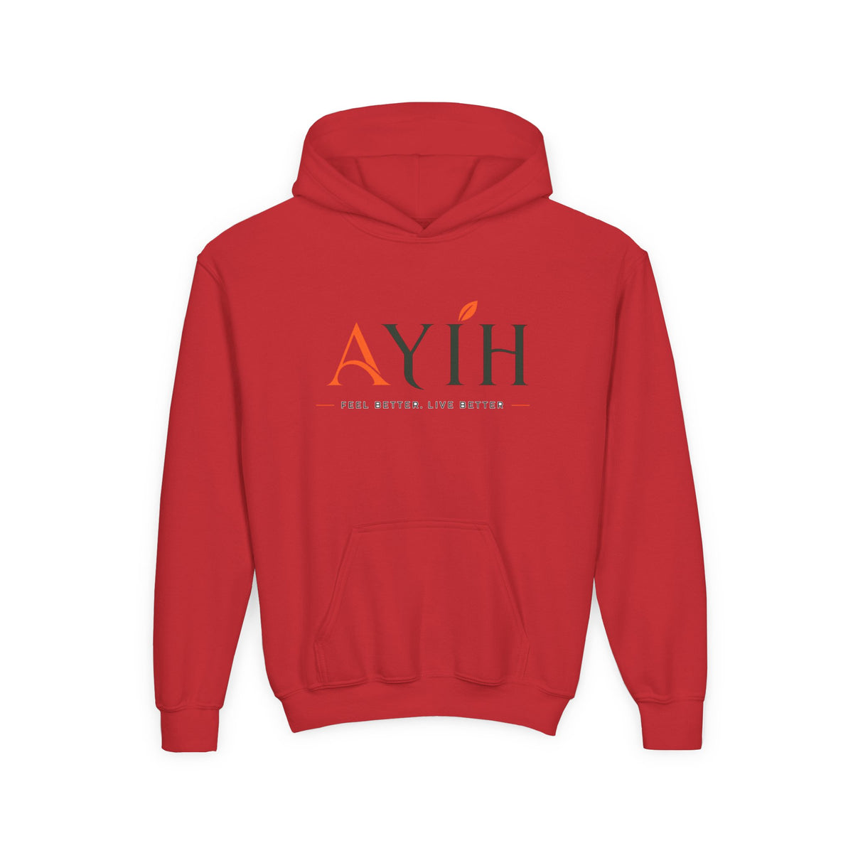 AYIH Logo Hoodie — Kids Unisex Pullover Sweatshirt, Minimal Lifestyle Graphic