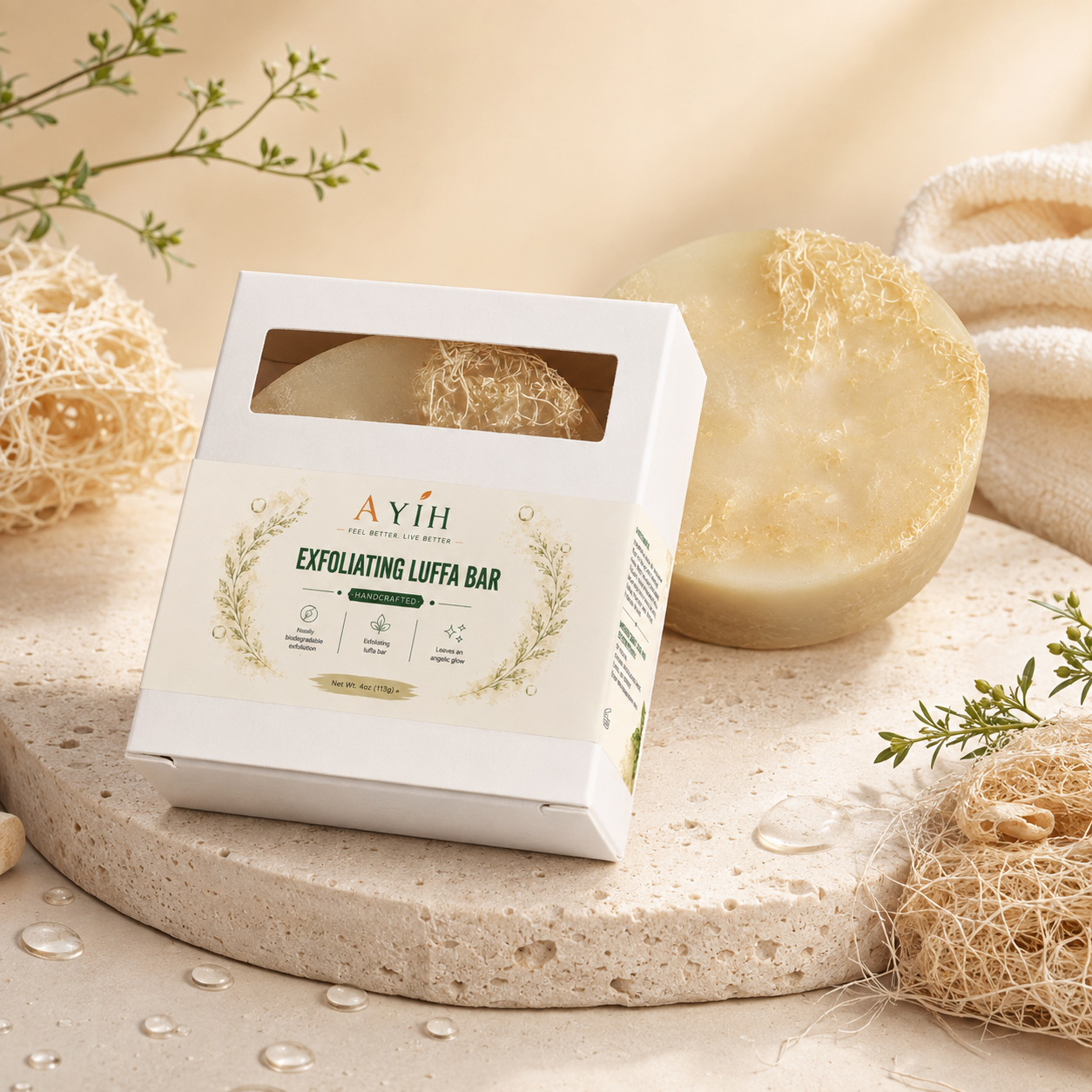 Exfoliating Luffa Golden Bar
